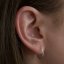 Stříbrné náušnice KRUHY DIAMOND - Průměr: 8 mm