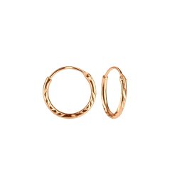 Stříbrné pozlácené náušnice KRUHY DIAMOND
